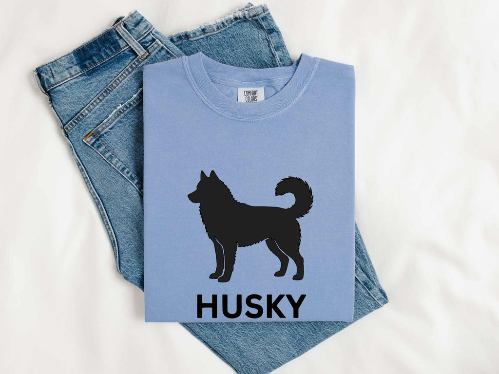Husky Tee – Siberian Husky Silhouette Tee – Dog Lover Shirt – Husky Owner Gift