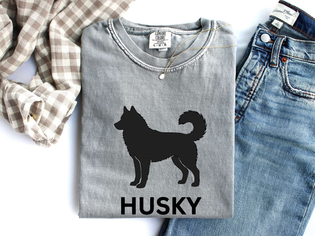 Husky Tee – Siberian Husky Silhouette Tee – Dog Lover Shirt – Husky Owner Gift
