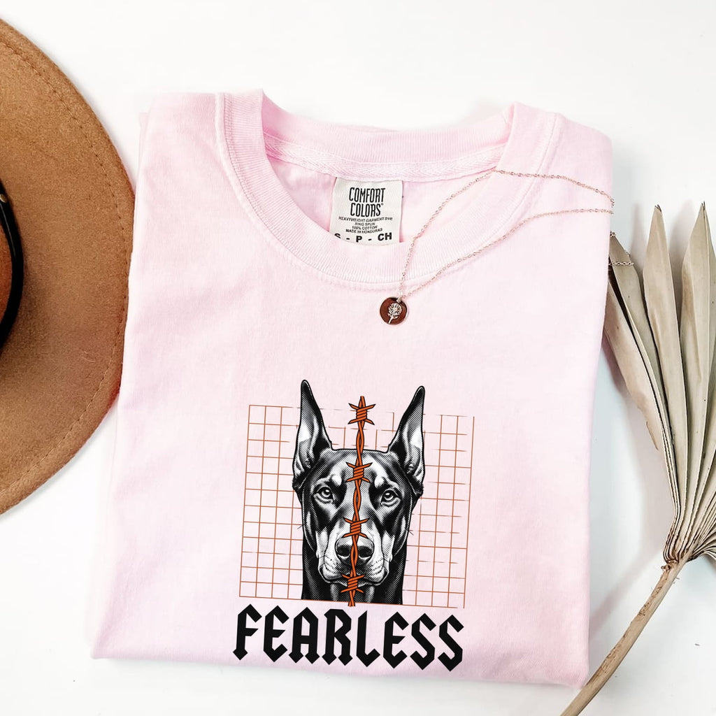 Doberman Shirt – Fearless Dog Graphic Tee – Doberman Pinscher Tee – Dog Lover Gift