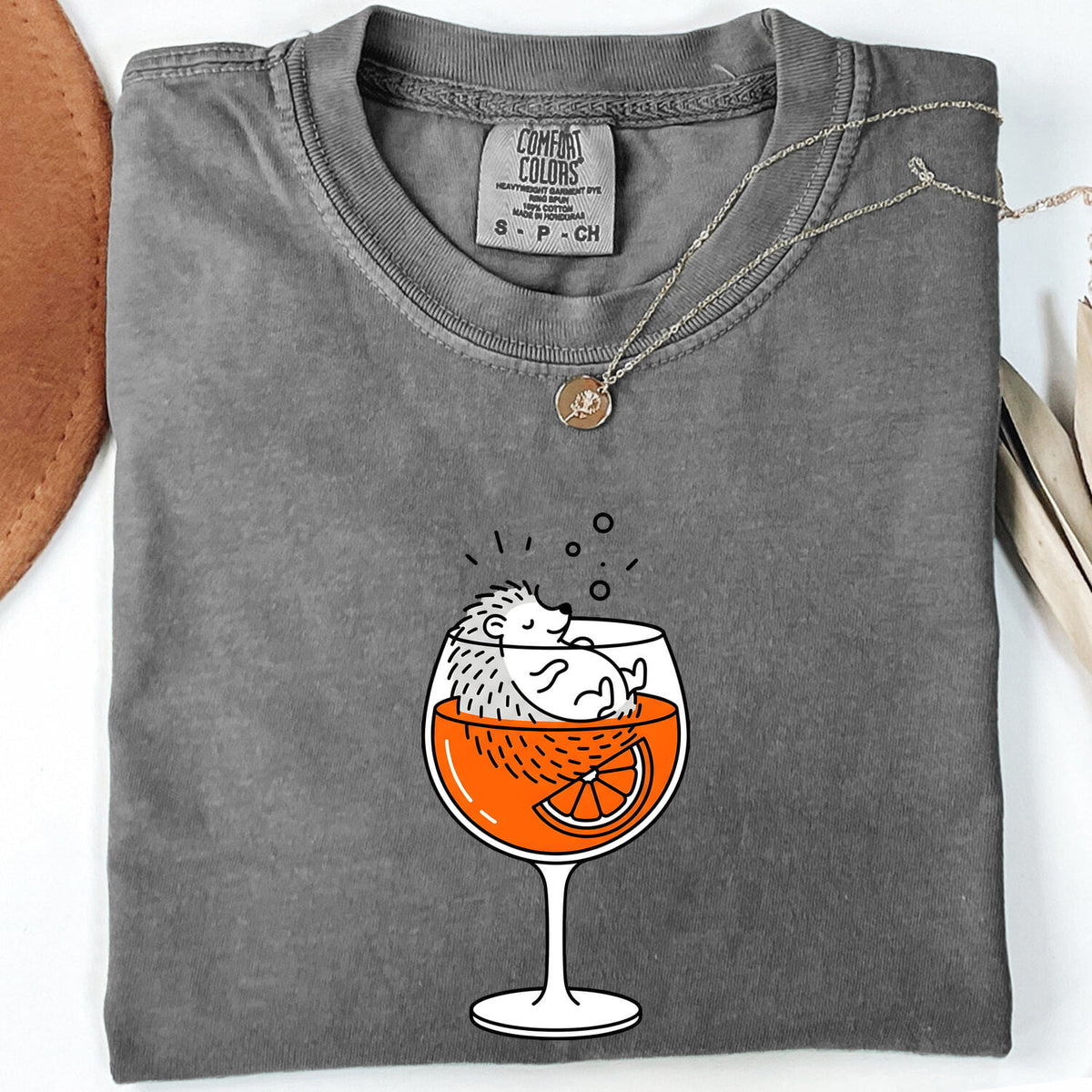 Hedgehog Cocktail Shirt, Funny Animal Tee, Cute Hedgehog Tee