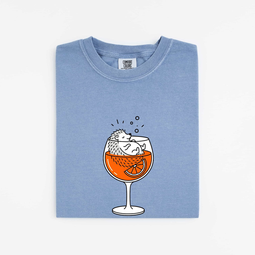 Hedgehog Cocktail Shirt, Funny Animal Tee, Cute Hedgehog Tee