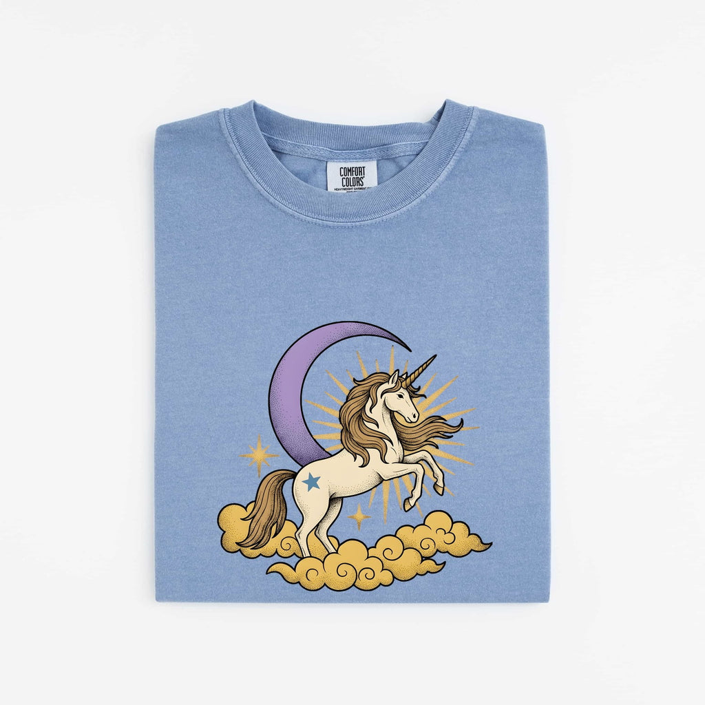 Unicorn Moon Shirt, Celestial Fantasy Tee, Magical Unicorn Tee