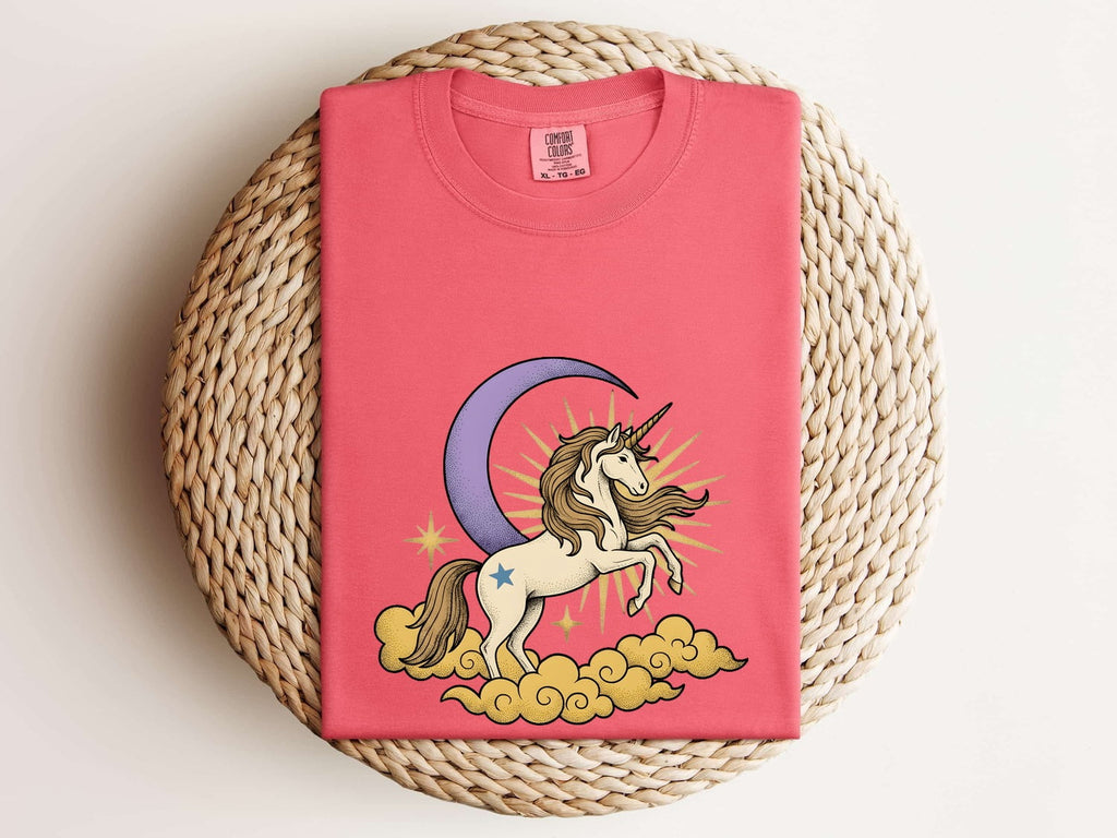 Unicorn Moon Shirt, Celestial Fantasy Tee, Magical Unicorn Tee
