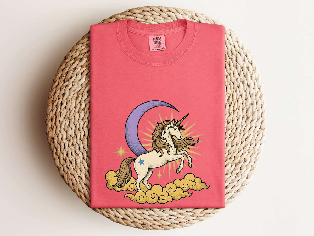 Unicorn Moon Shirt, Celestial Fantasy Tee, Magical Unicorn Tee