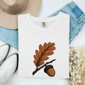 Oak Leaf and Acorn Shirt, Fall Nature Tee, Autumn Botanical Tee