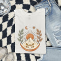 Mountain Sunrise Shirt, Nature Lover Graphic Tee, Celestial Mountain Tee