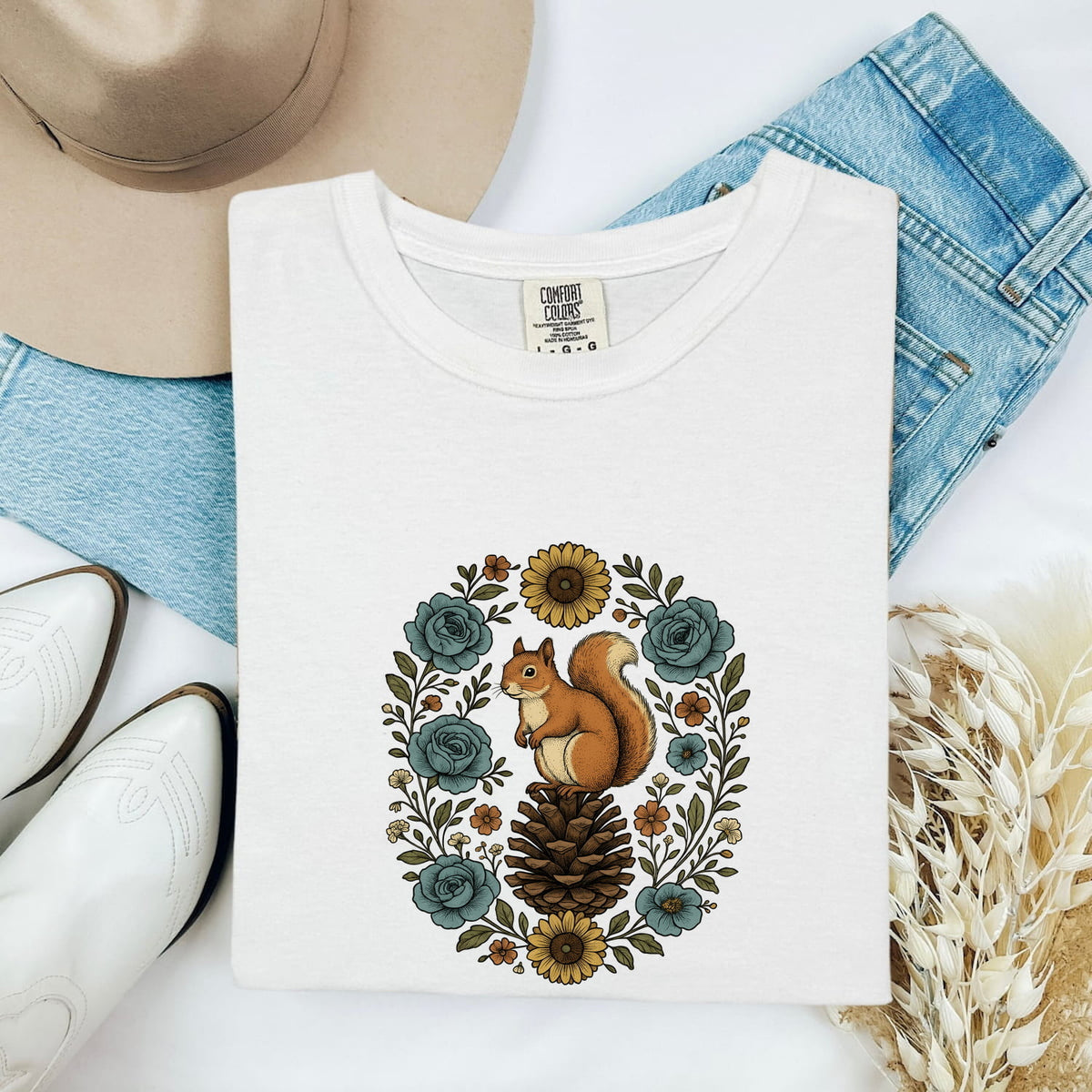 Squirrel Shirt, Woodland Animal Tee, Cute Squirrel Graphic Tee
