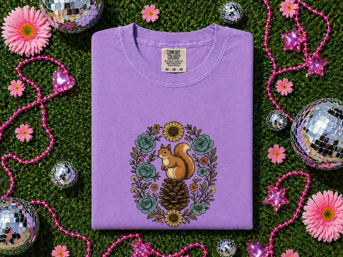Squirrel Shirt, Woodland Animal Tee, Cute Squirrel Graphic Tee