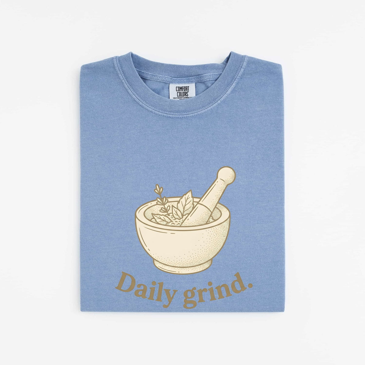 Daily Grind Mortar and Pestle Shirt, Herbalist Tee, Botanical Graphic Tee