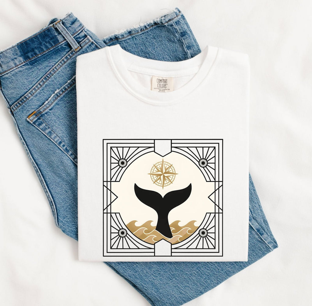 Whale Tail Shirt – Coastal Graphic Tee – Nautical Ocean Tee – Beach Lover Gift