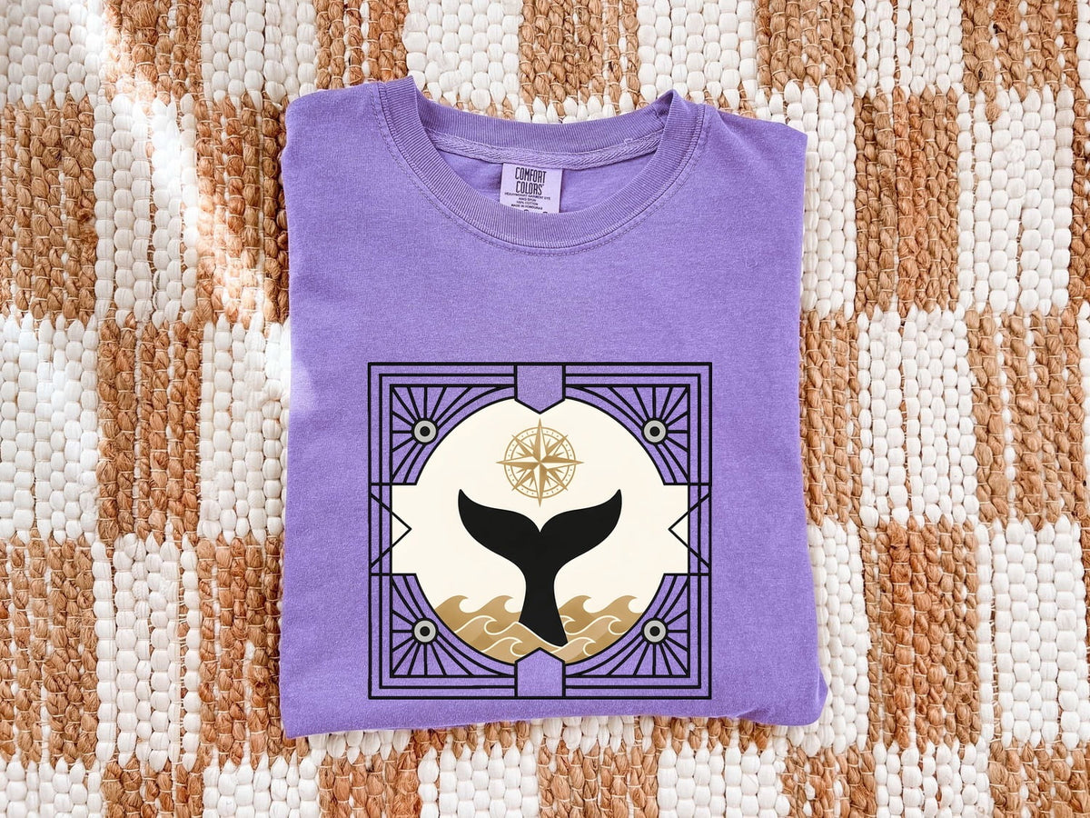 Whale Tail Shirt – Coastal Graphic Tee – Nautical Ocean Tee – Beach Lover Gift