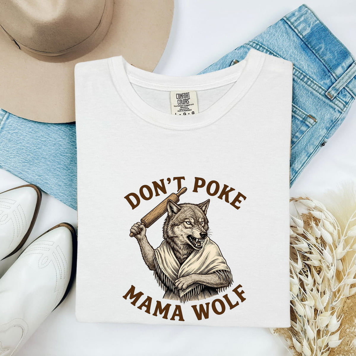 Don't Poke Mama Wolf Shirt, Funny Mom Tee, Protective Mama Tee