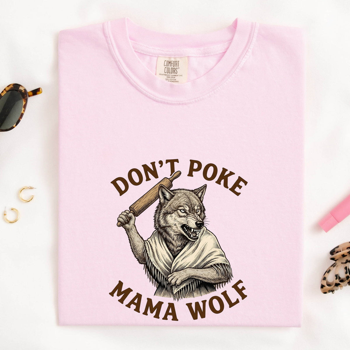 Don't Poke Mama Wolf Shirt, Funny Mom Tee, Protective Mama Tee