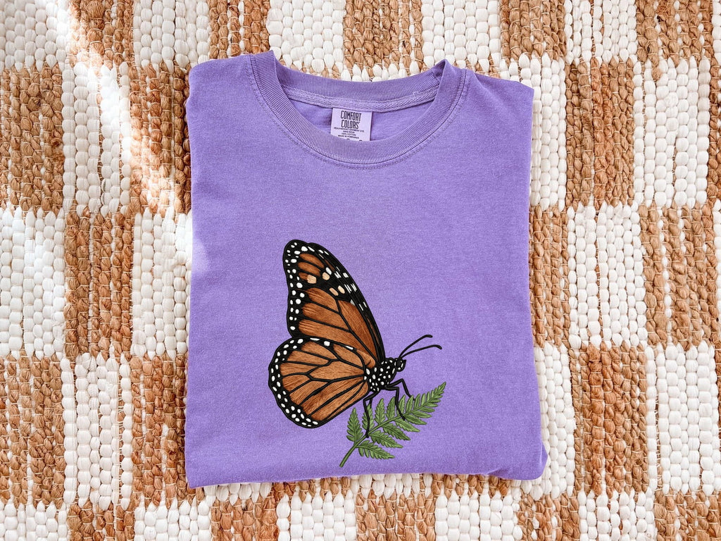 Monarch Butterfly Shirt, Botanical Butterfly Tee, Nature Lover Tee