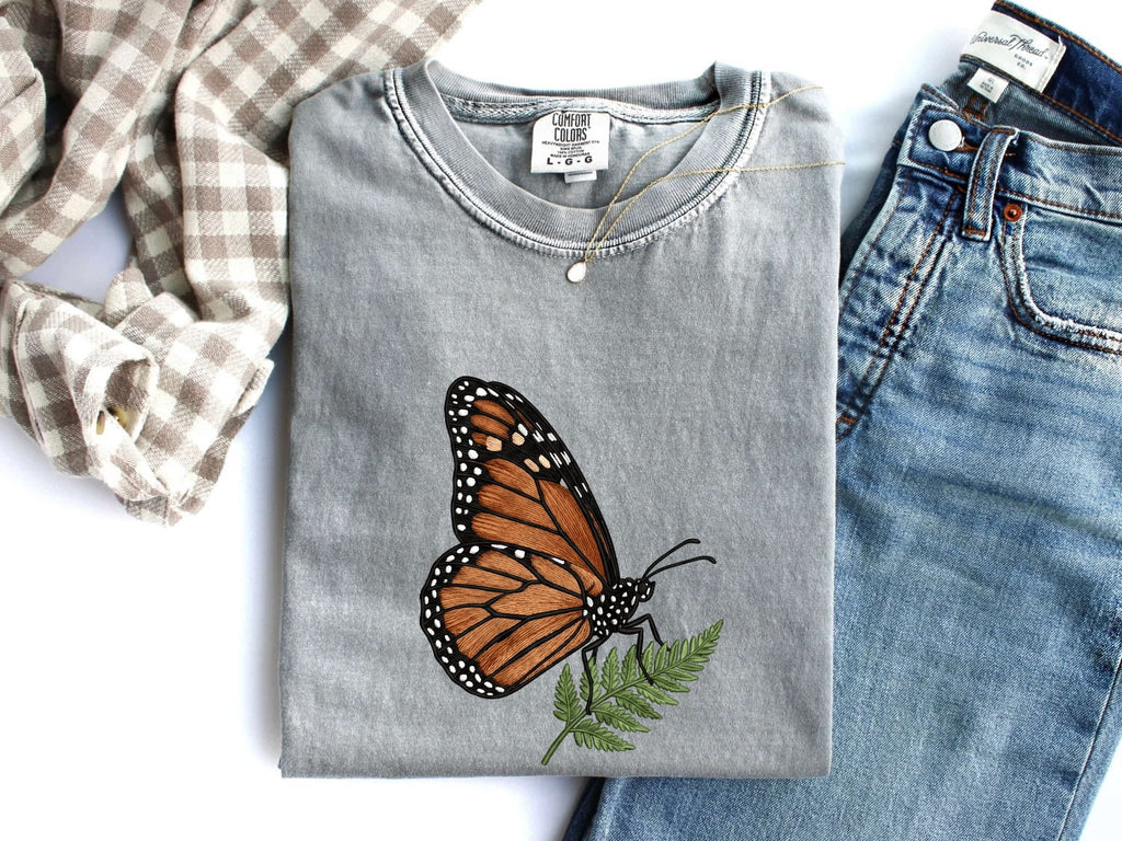 Monarch Butterfly Shirt, Botanical Butterfly Tee, Nature Lover Tee