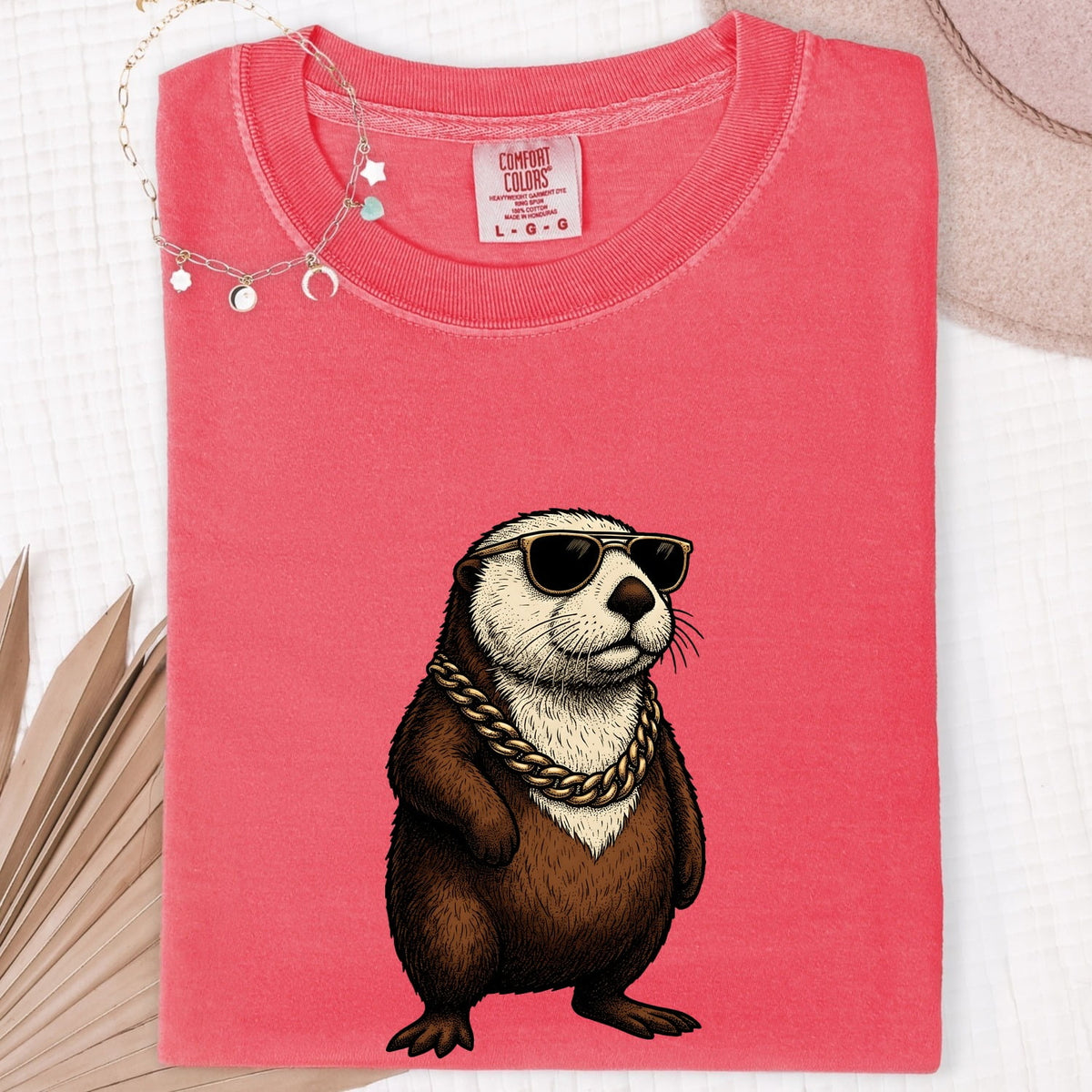 Funny Otter Shirt, Otter with Sunglasses Tee, Cute Animal Graphic Tee