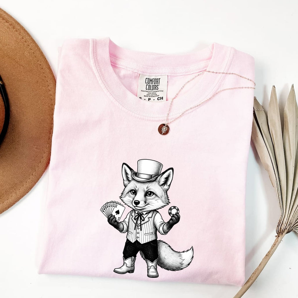 Fox Poker Shirt, Funny Gambling Tee, Poker Player Gift