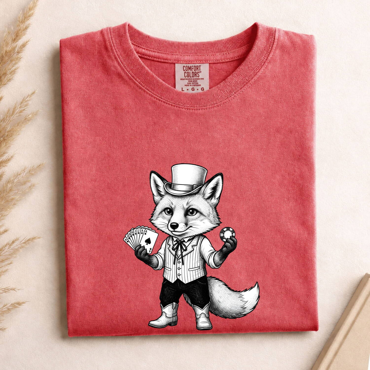 Fox Poker Shirt, Funny Gambling Tee, Poker Player Gift