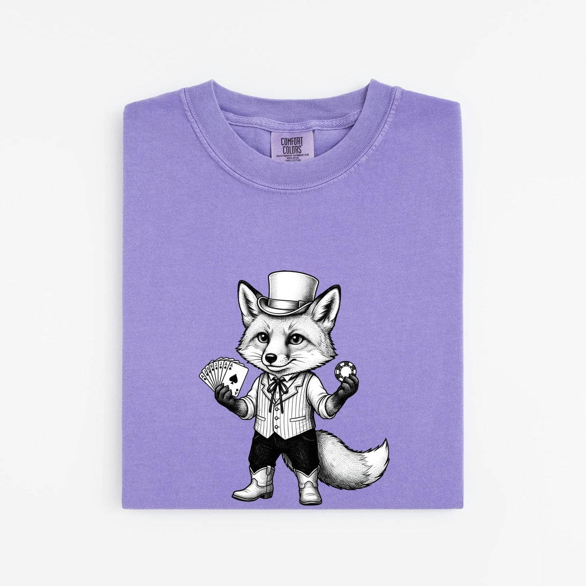 Fox Poker Shirt, Funny Gambling Tee, Poker Player Gift