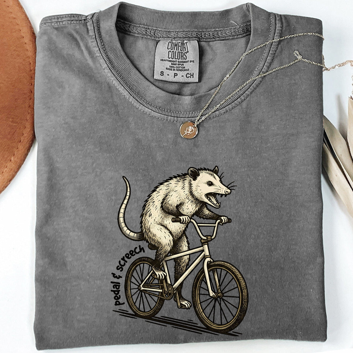 Funny Possum Shirt, Pedal Your Possum Tee, Opossum Graphic Tee