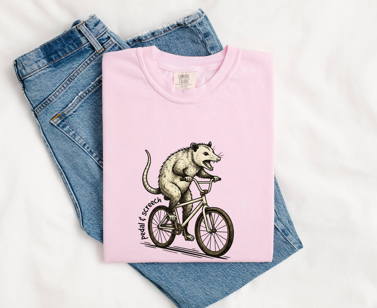 Funny Possum Shirt, Pedal Your Possum Tee, Opossum Graphic Tee