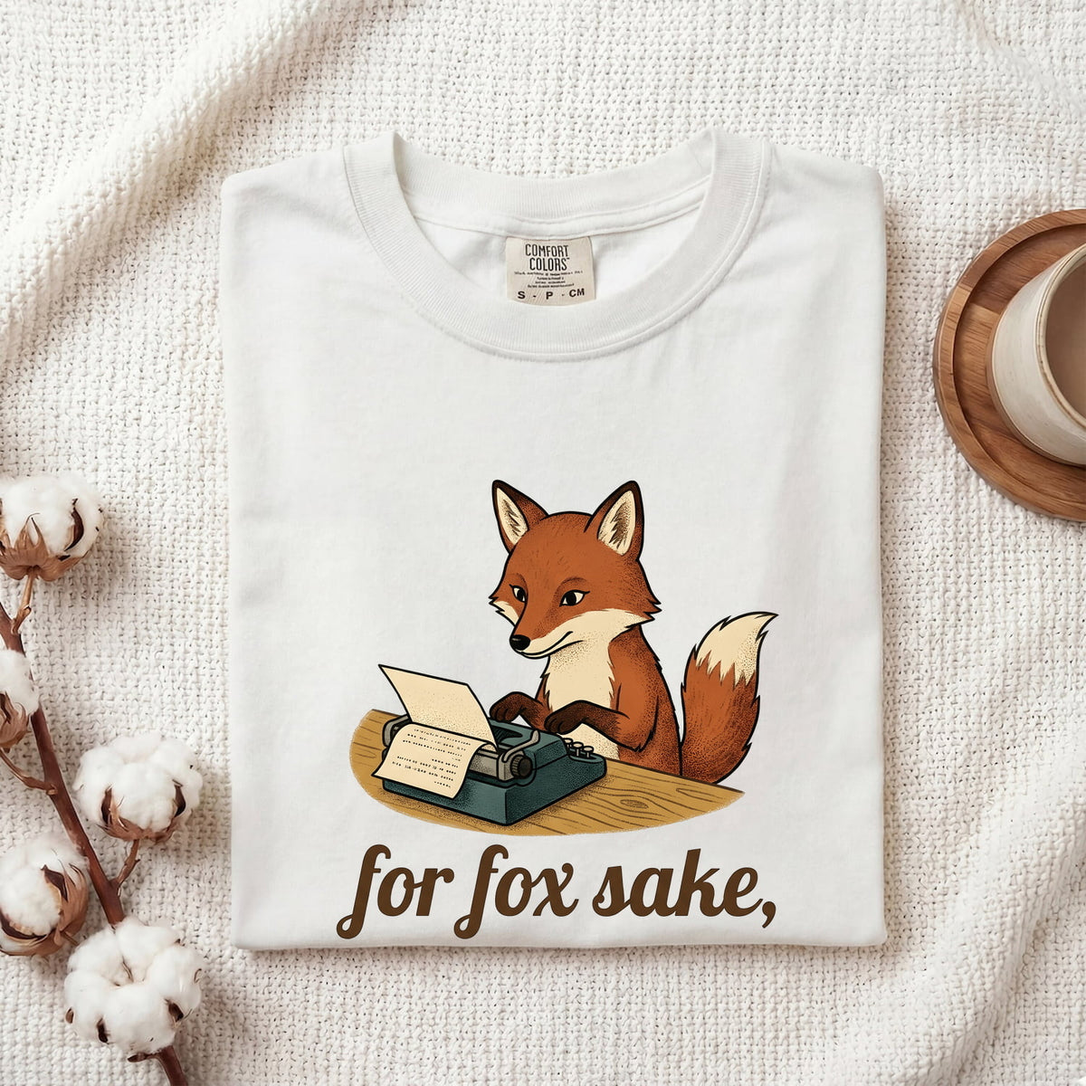 For Fox Sake Shirt, Funny Fox Tee, Writer Humor Tee