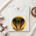 King Cobra Shirt, Strike First Snake Tee, Reptile Lover Gift
