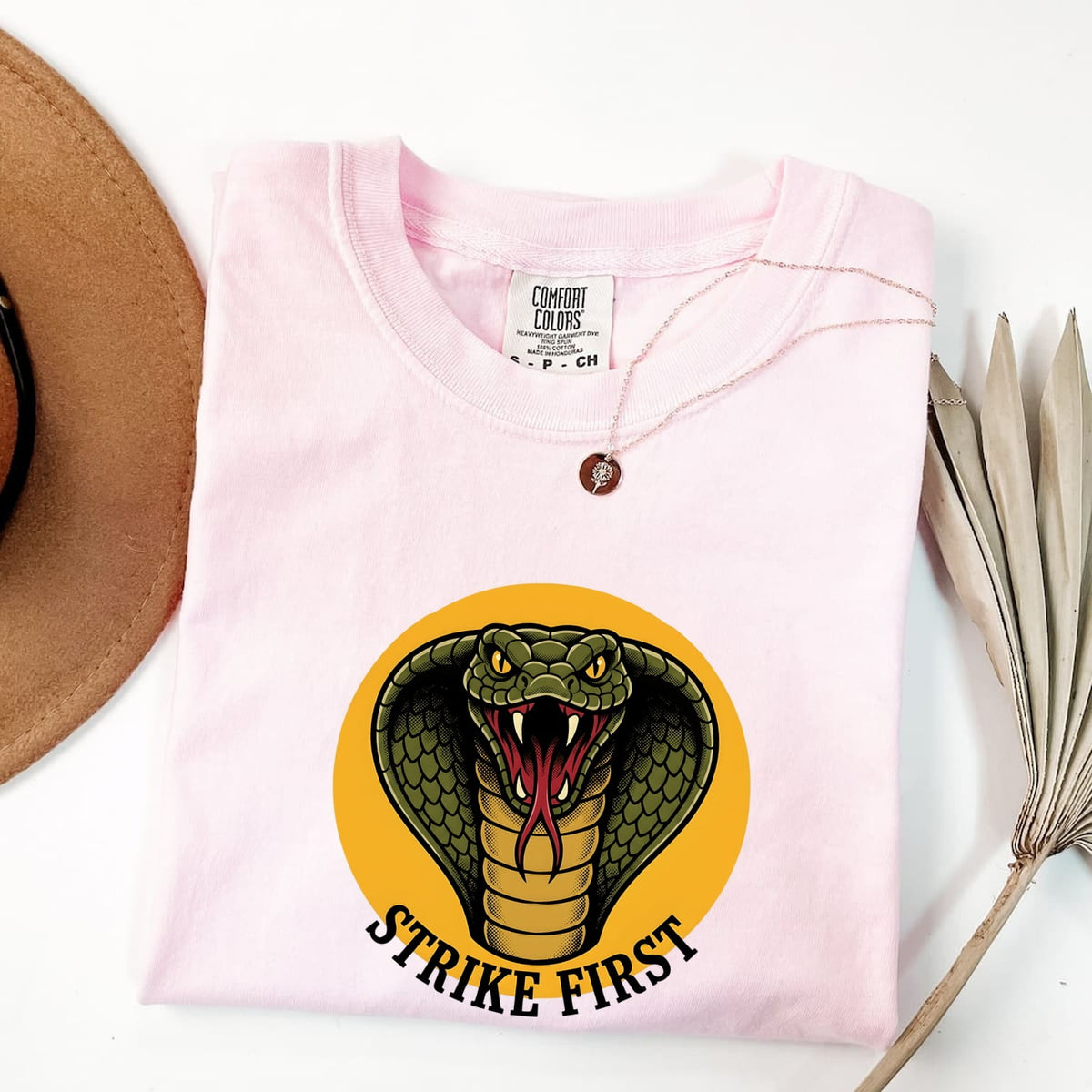 King Cobra Shirt, Strike First Snake Tee, Reptile Lover Gift