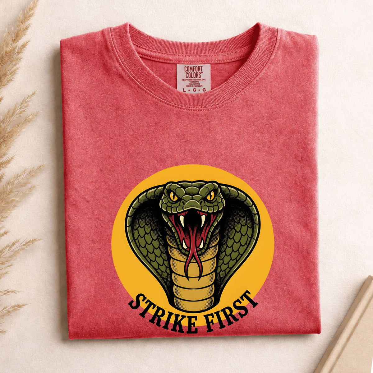 King Cobra Shirt, Strike First Snake Tee, Reptile Lover Gift
