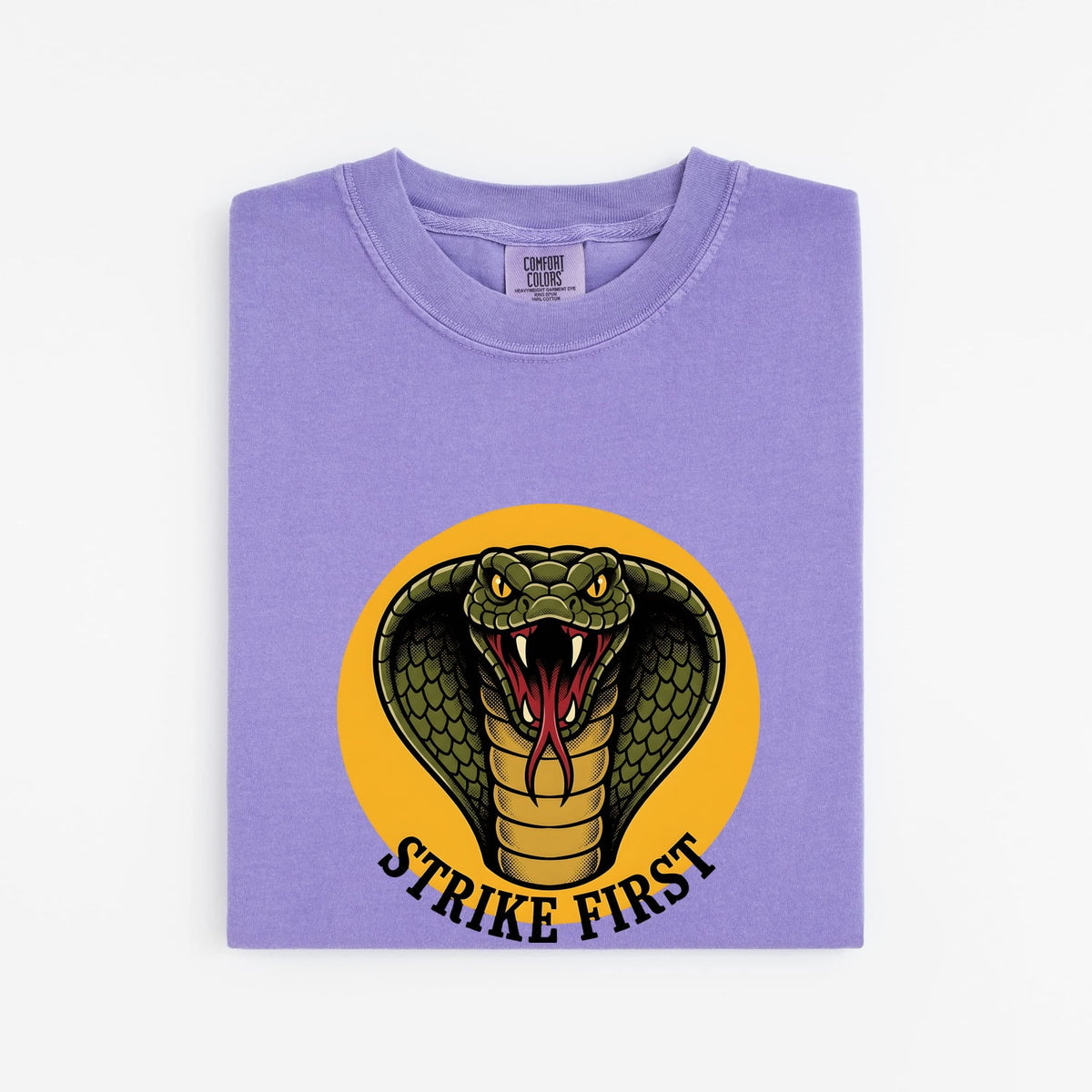 King Cobra Shirt, Strike First Snake Tee, Reptile Lover Gift