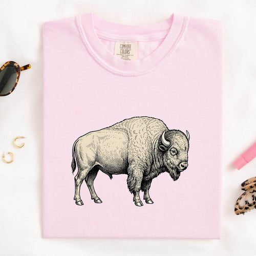 Bison Shirt, Vintage Buffalo Tee, Western Wildlife Tee