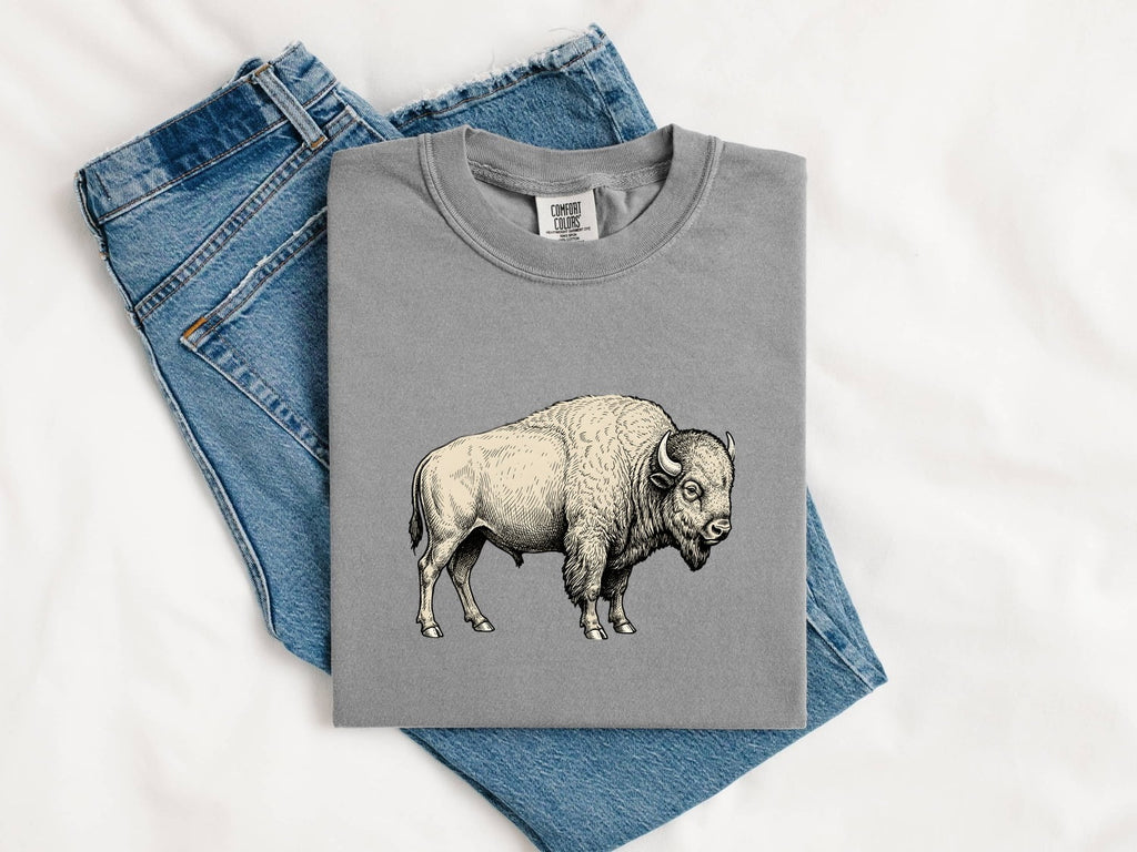 Bison Shirt, Vintage Buffalo Tee, Western Wildlife Tee