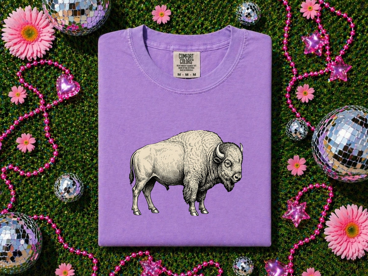 Bison Shirt, Vintage Buffalo Tee, Western Wildlife Tee