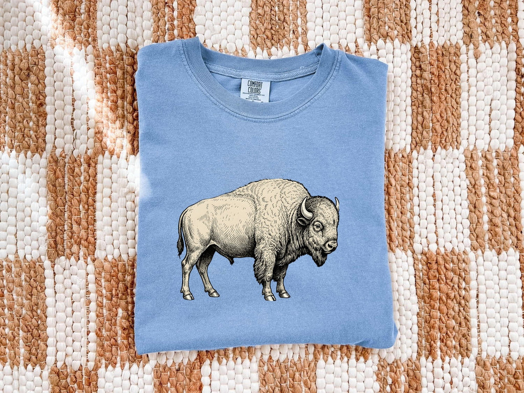 Bison Shirt, Vintage Buffalo Tee, Western Wildlife Tee