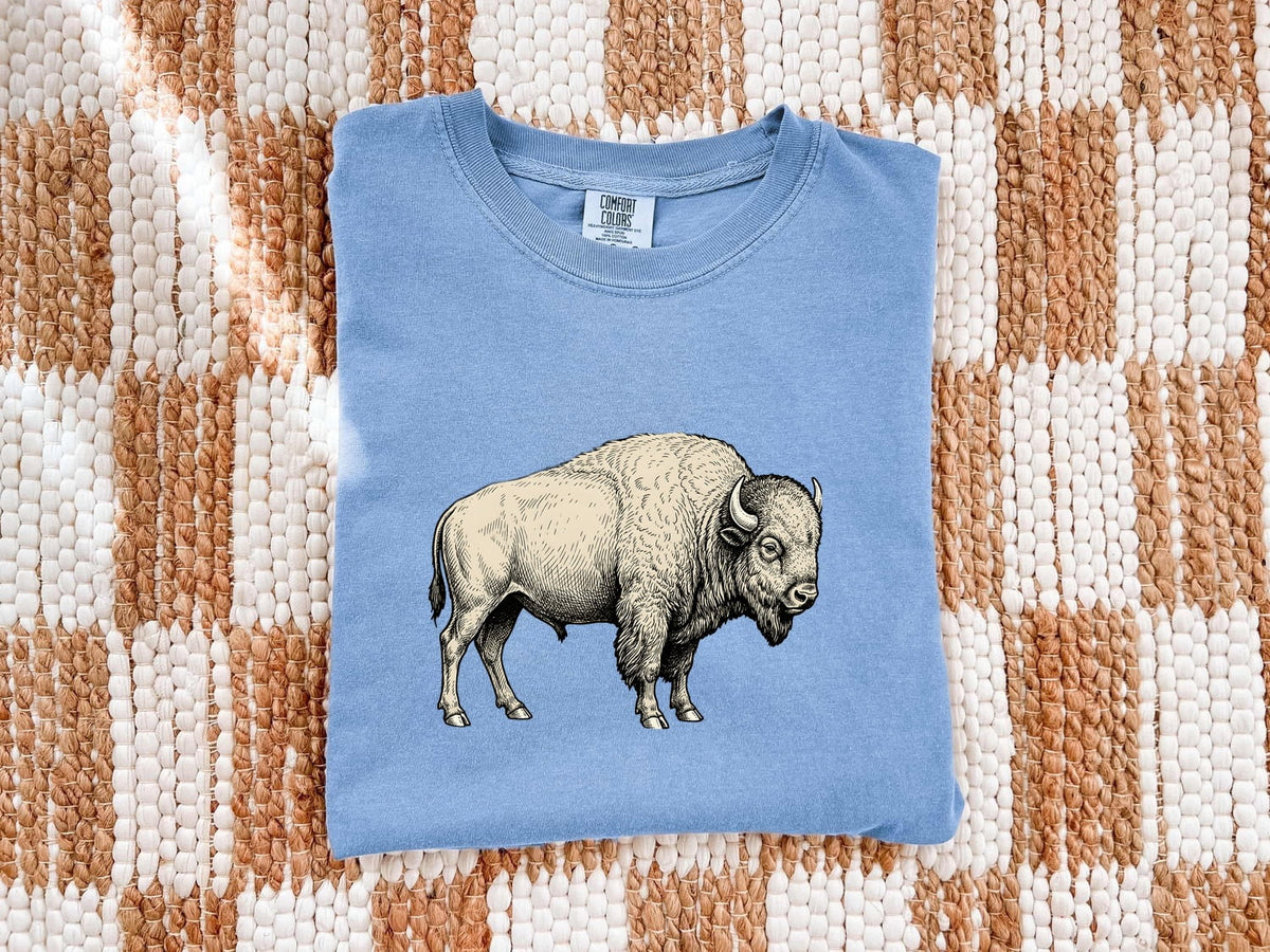 Bison Shirt, Vintage Buffalo Tee, Western Wildlife Tee