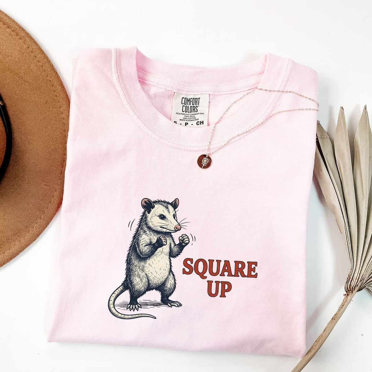 Square Up Possum Shirt, Funny Opossum Tee, Sarcastic Animal Graphic Tee
