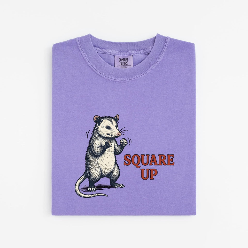 Square Up Possum Shirt, Funny Opossum Tee, Sarcastic Animal Graphic Tee