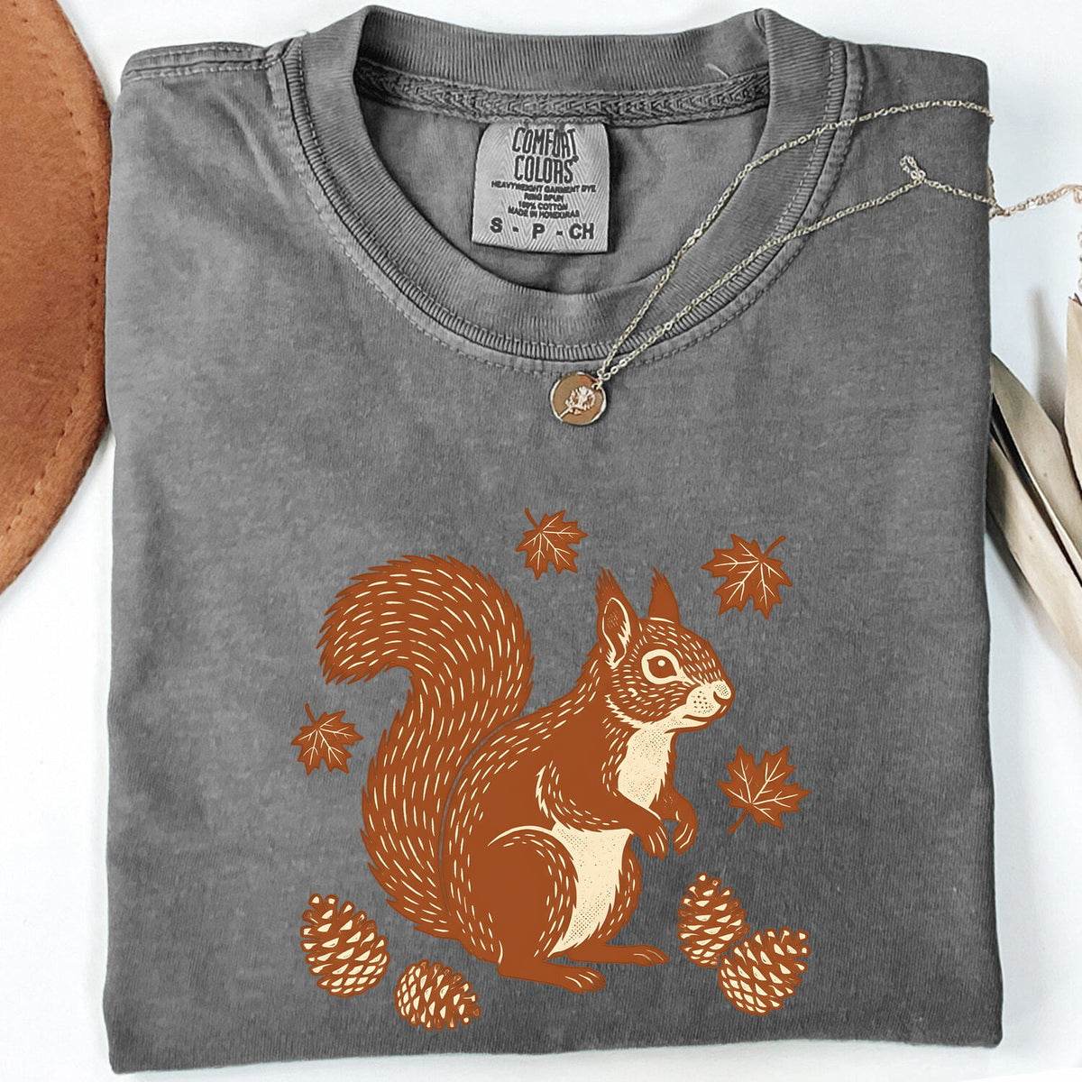 Squirrel Shirt, Autumn Woodland Tee, Cute Squirrel Graphic Tee