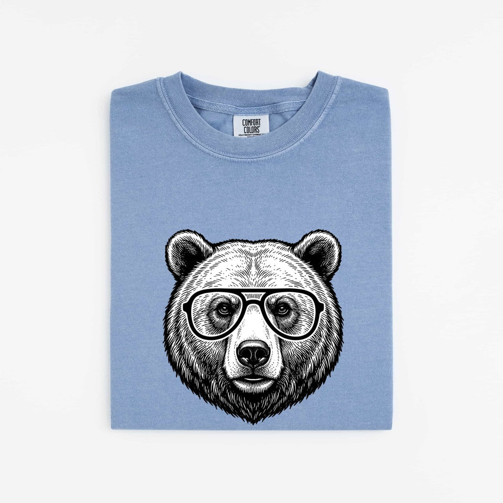 Funny Bear With Glasses Shirt, Hipster Bear Tee, Bear Lover Gift