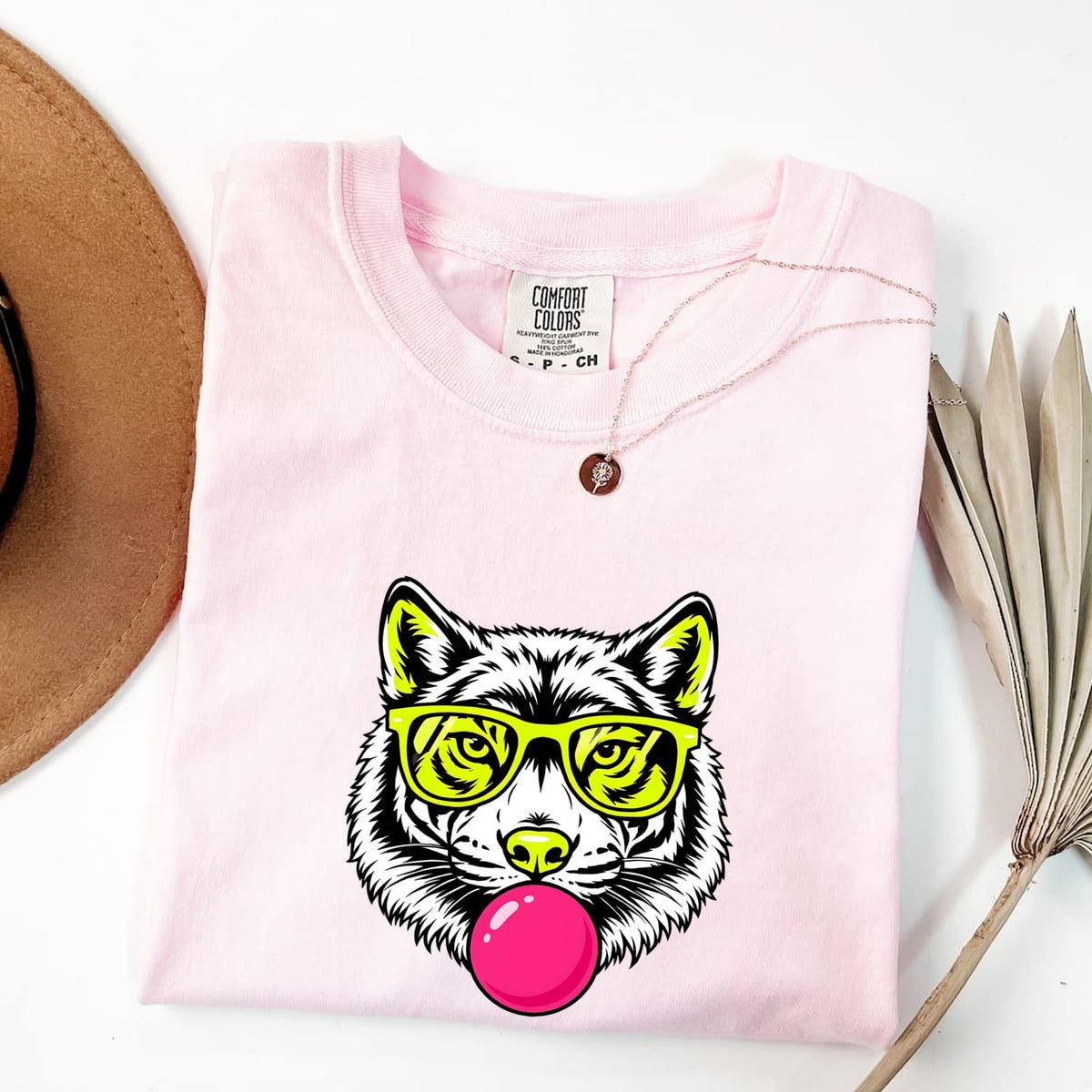Funny Wolf Shirt, Bubble Gum Wolf Tee, Cool Animal Graphic Tee