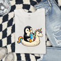 Penguin Pool Float Shirt, Funny Vacation Tee, Unicorn Float Tee