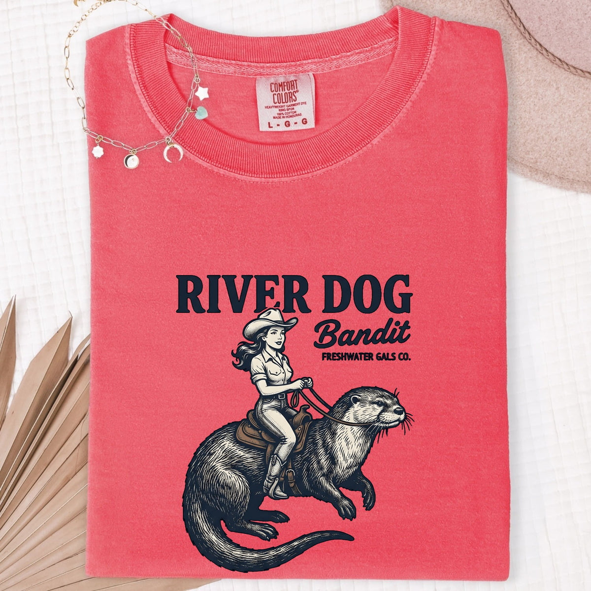 River Dog Bandit Shirt, Funny Otter Tee, Western Cowgirl Graphic Tee