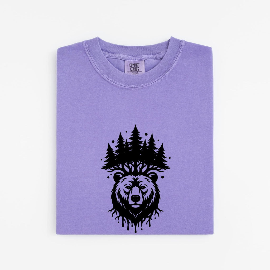 Bear Forest Shirt, Grizzly Bear Graphic Tee, Mountain Nature Tee