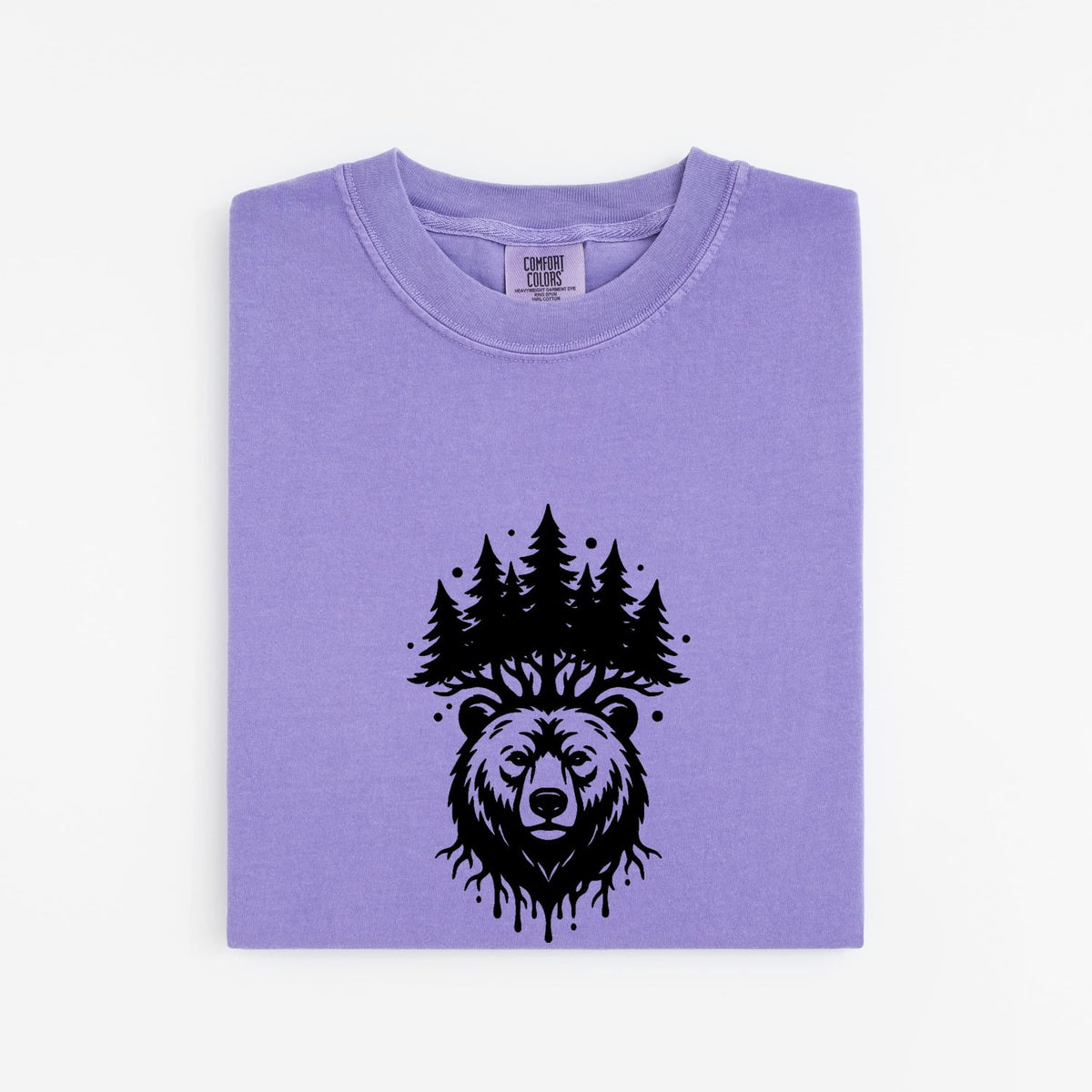 Bear Forest Shirt, Grizzly Bear Graphic Tee, Mountain Nature Tee