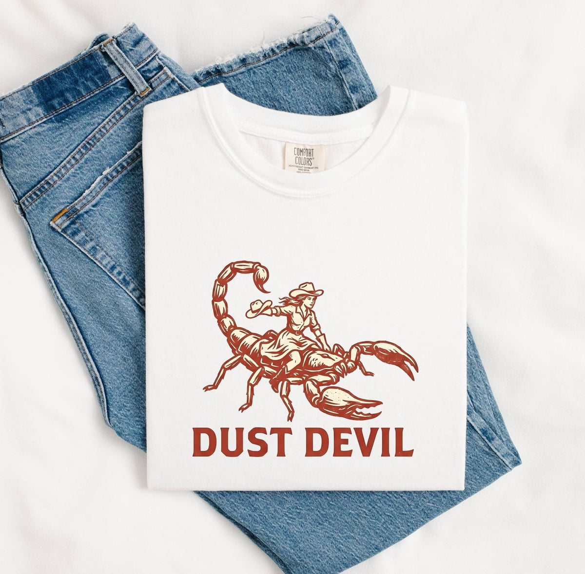 Dust Devil Scorpion Cowboy Shirt, Western Graphic Tee, Funny Desert Tee