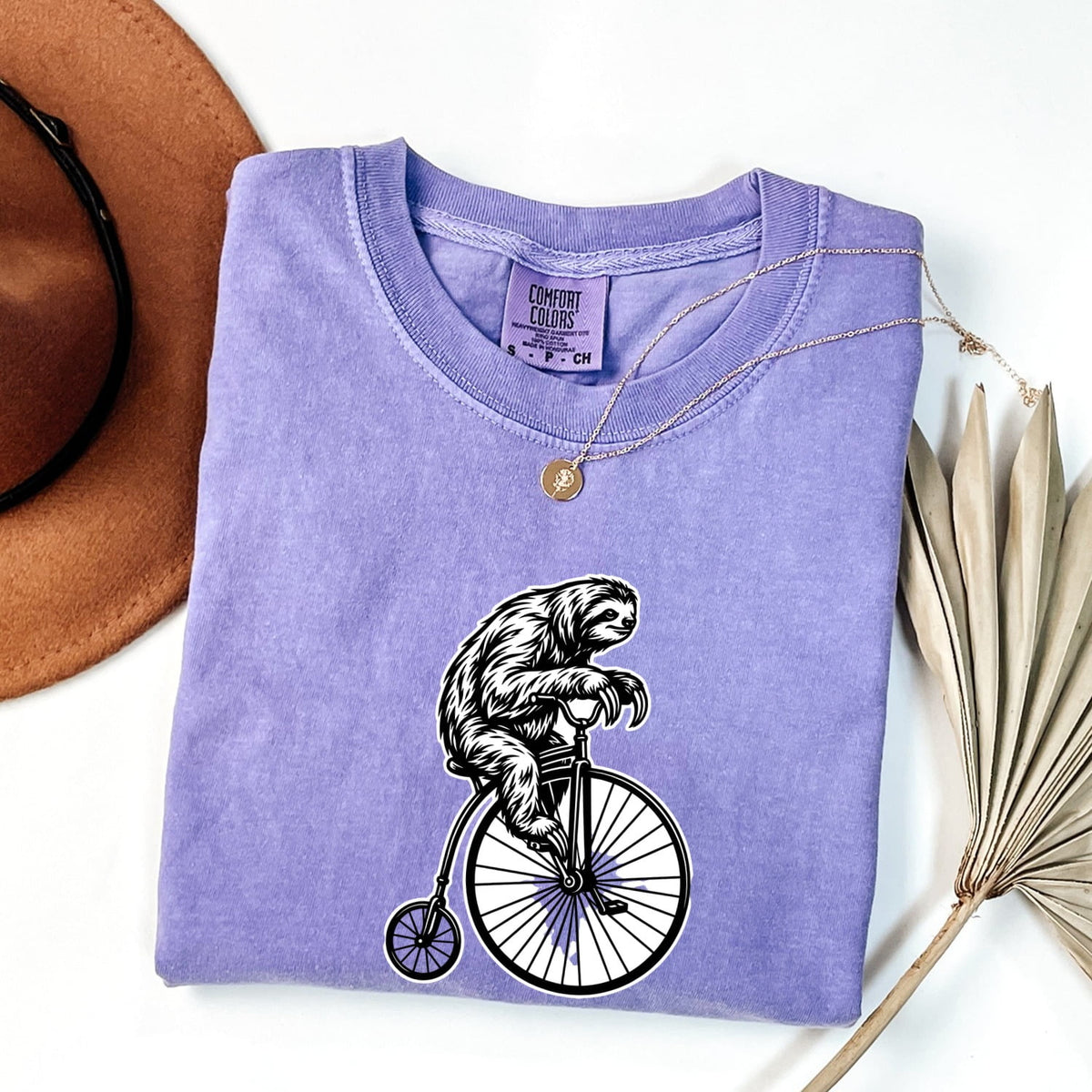 Sloth Riding Bicycle Shirt, Funny Sloth Tee, Cycling Lover Gift