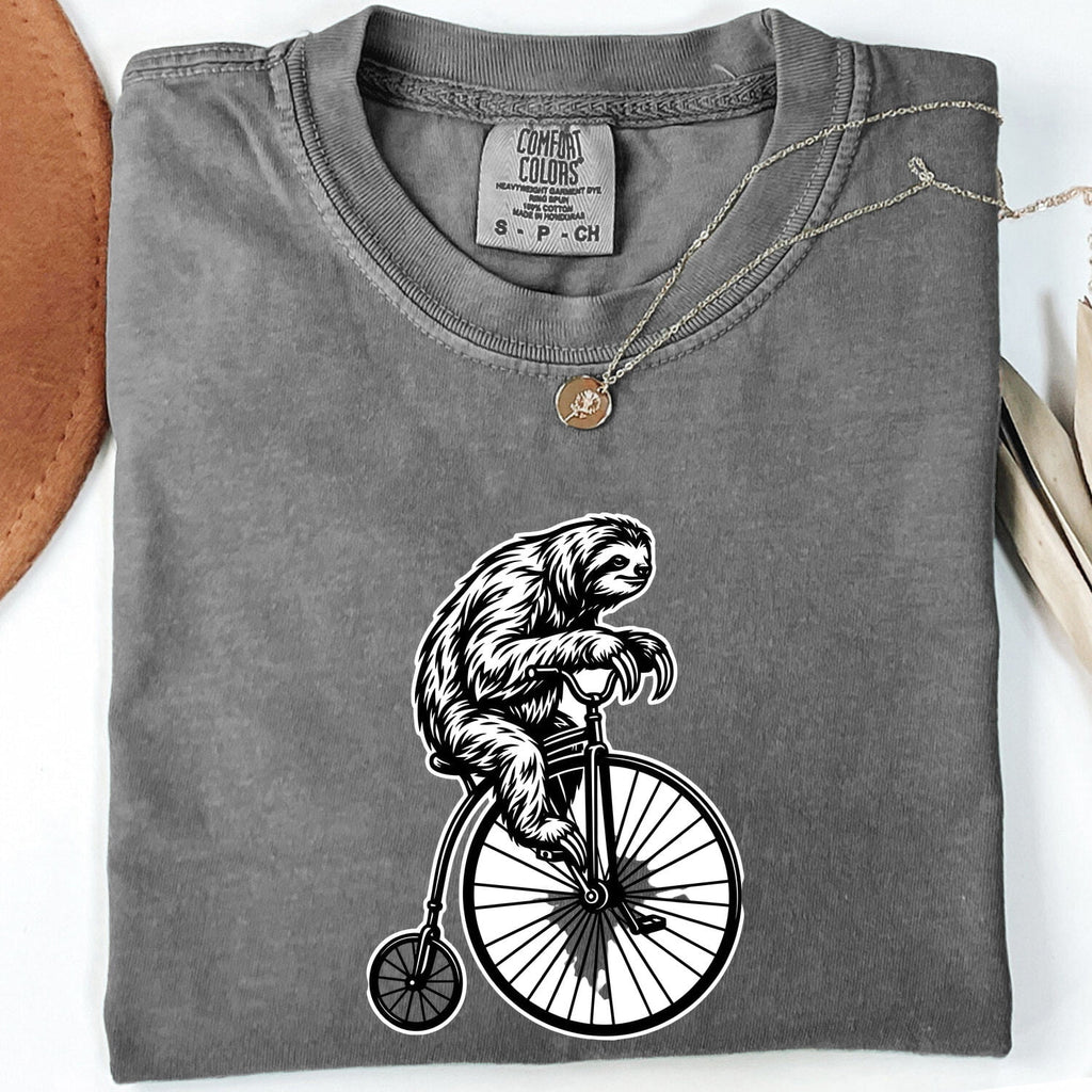 Sloth Riding Bicycle Shirt, Funny Sloth Tee, Cycling Lover Gift