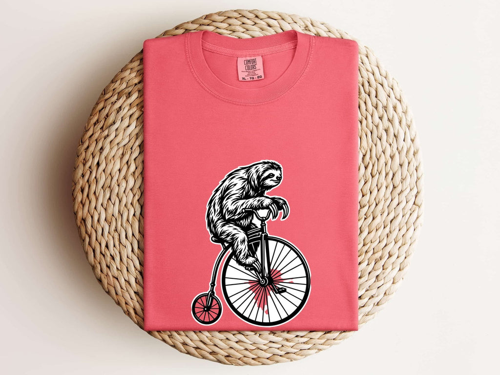 Sloth Riding Bicycle Shirt, Funny Sloth Tee, Cycling Lover Gift