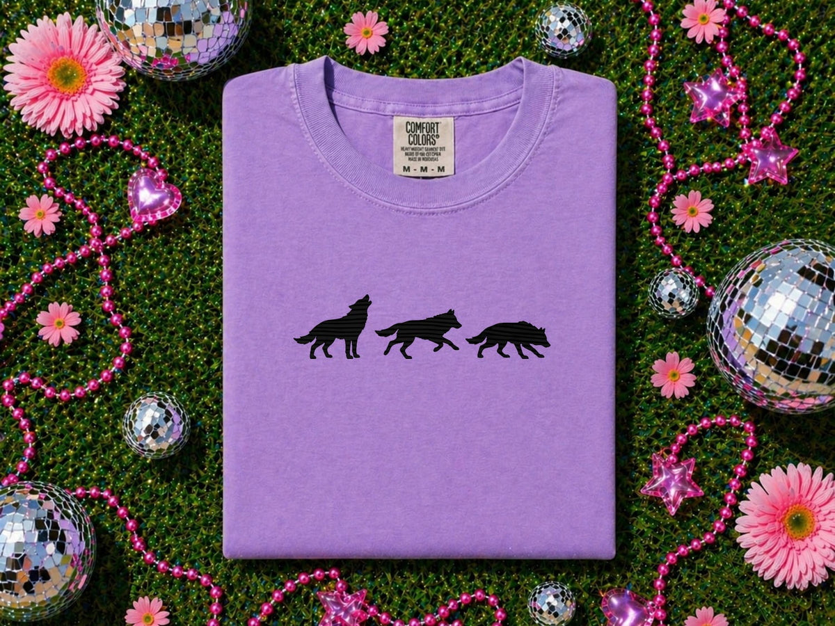Wolf Shirt, Wolf Pack Tee, Minimalist Wildlife Graphic Tee