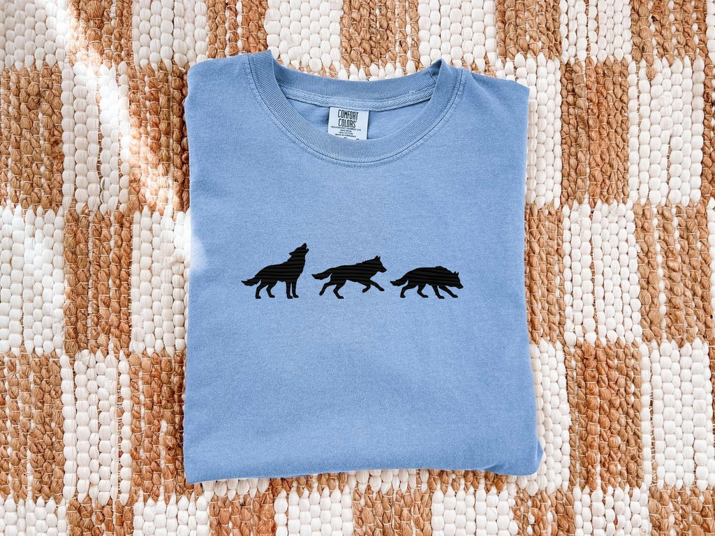 Wolf Shirt, Wolf Pack Tee, Minimalist Wildlife Graphic Tee